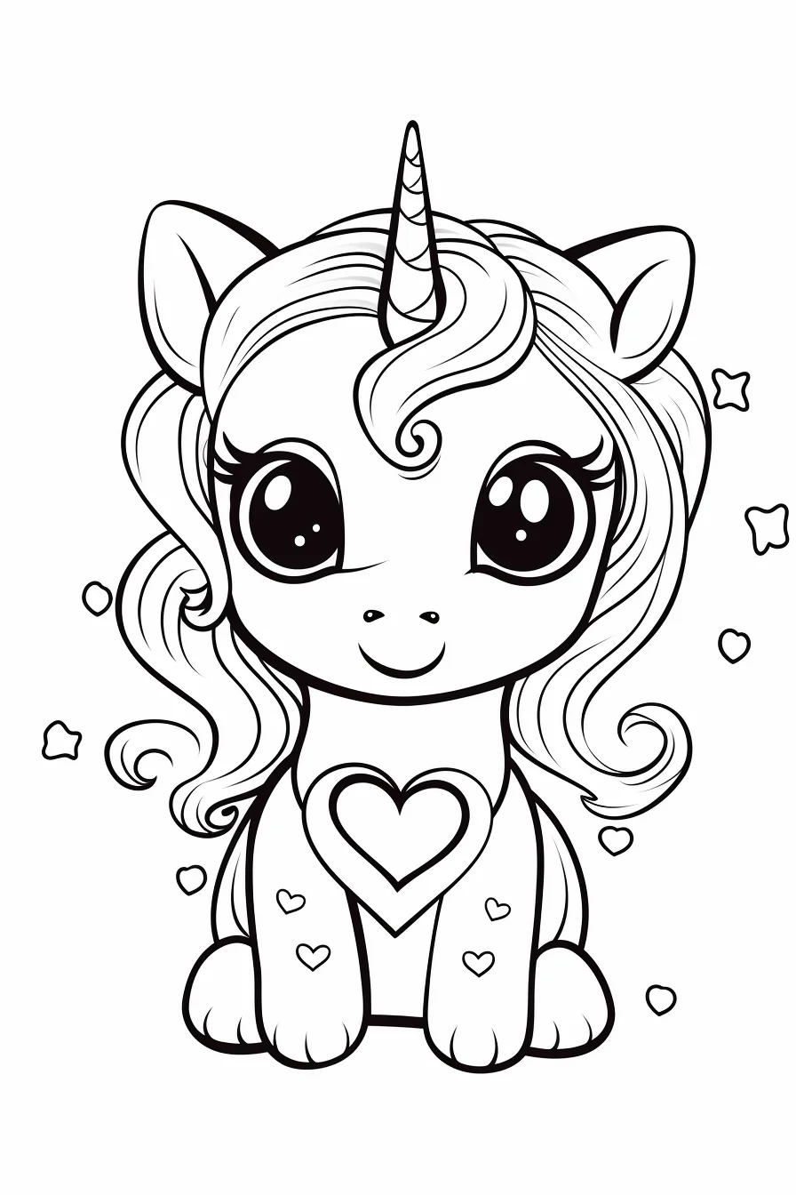 unicorn coloring pages for kids