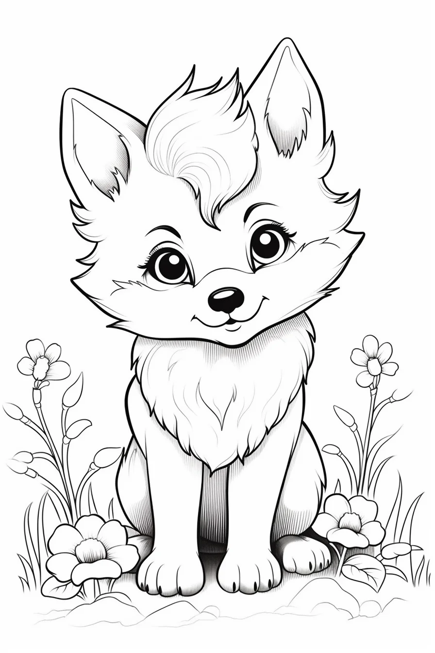 wolf coloring pages free