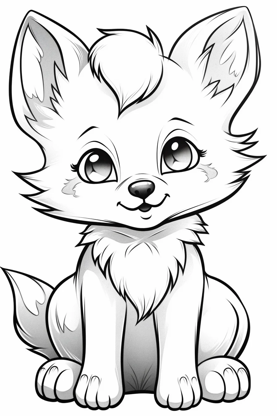 wolf pup baby wolf coloring pages