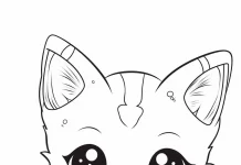 Kitten coloring page