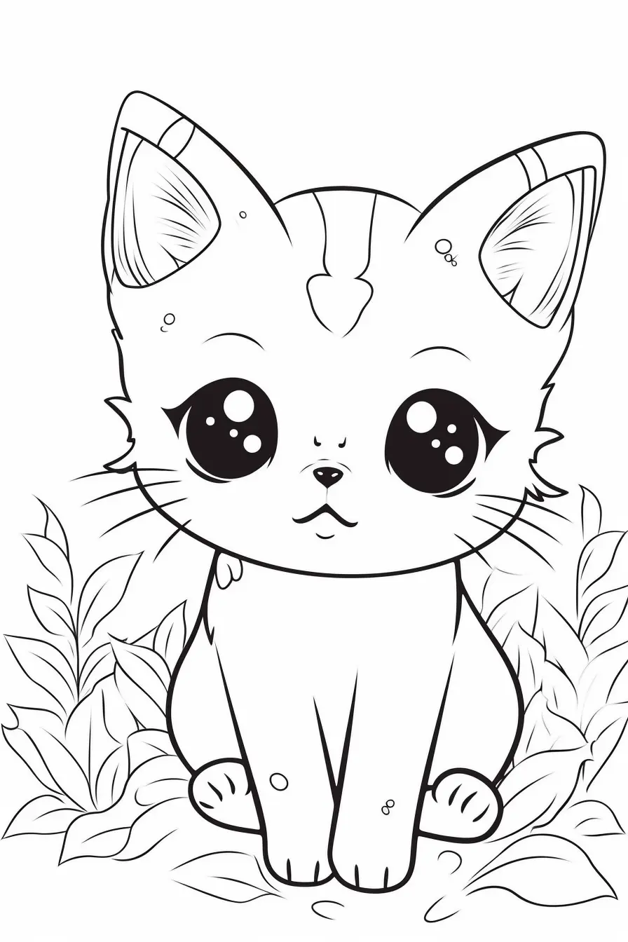 Kitten Cat Coloring Page