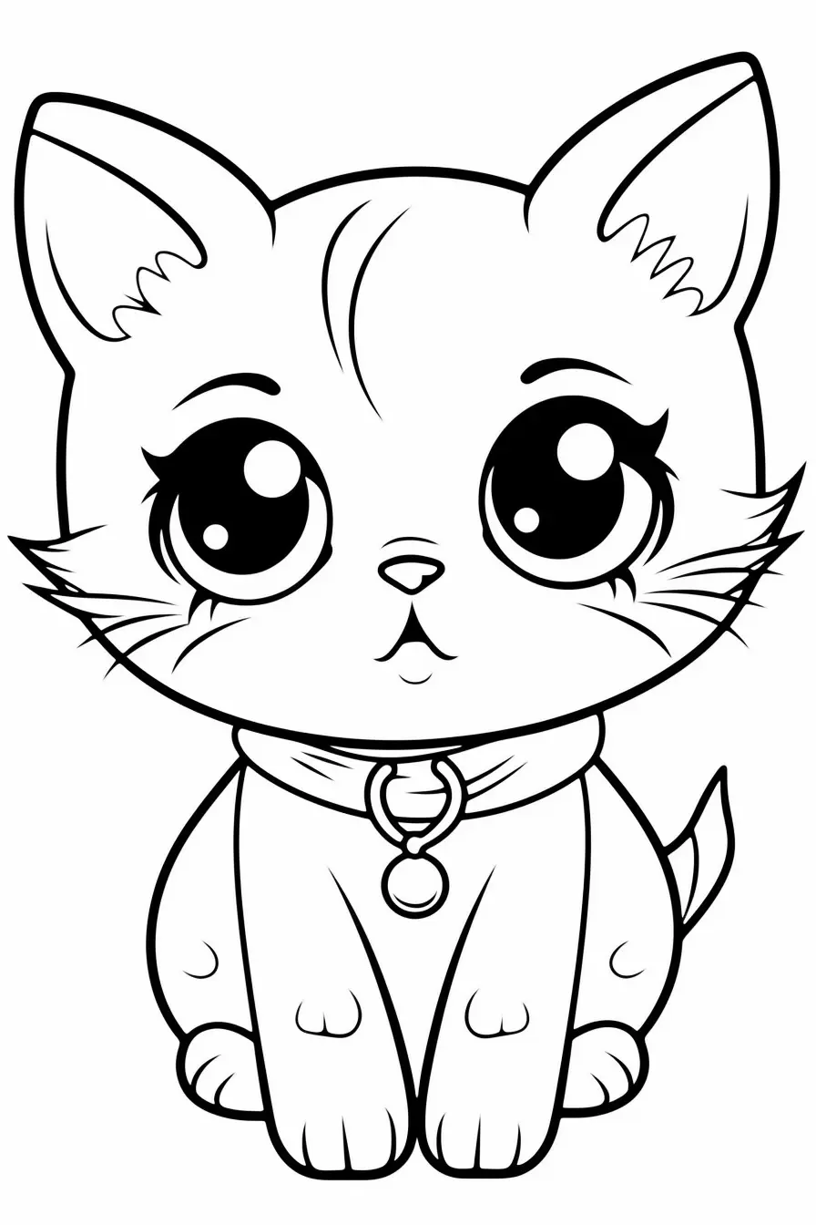 Kitten Cute Cat Coloring Pages