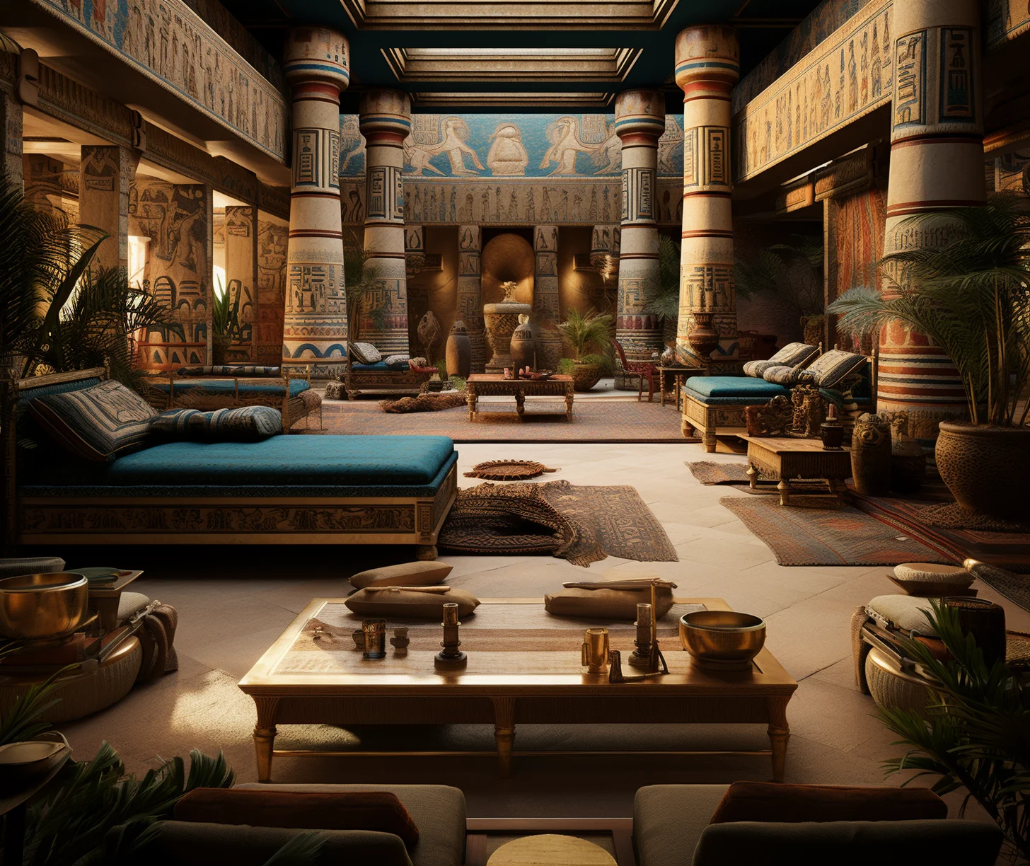 ancient egyptian interior design characteristics
