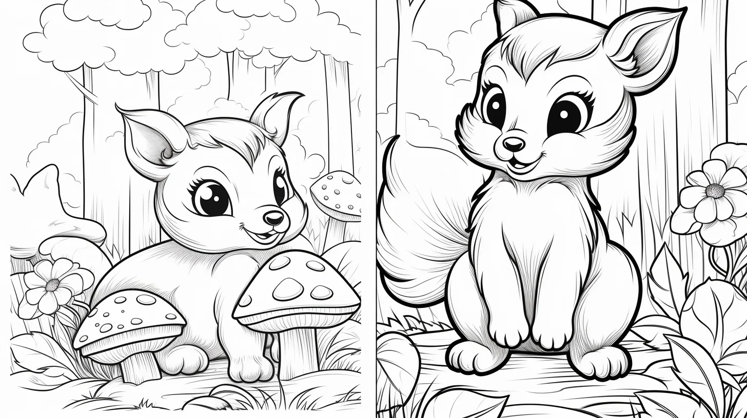 animal coloring page for kids