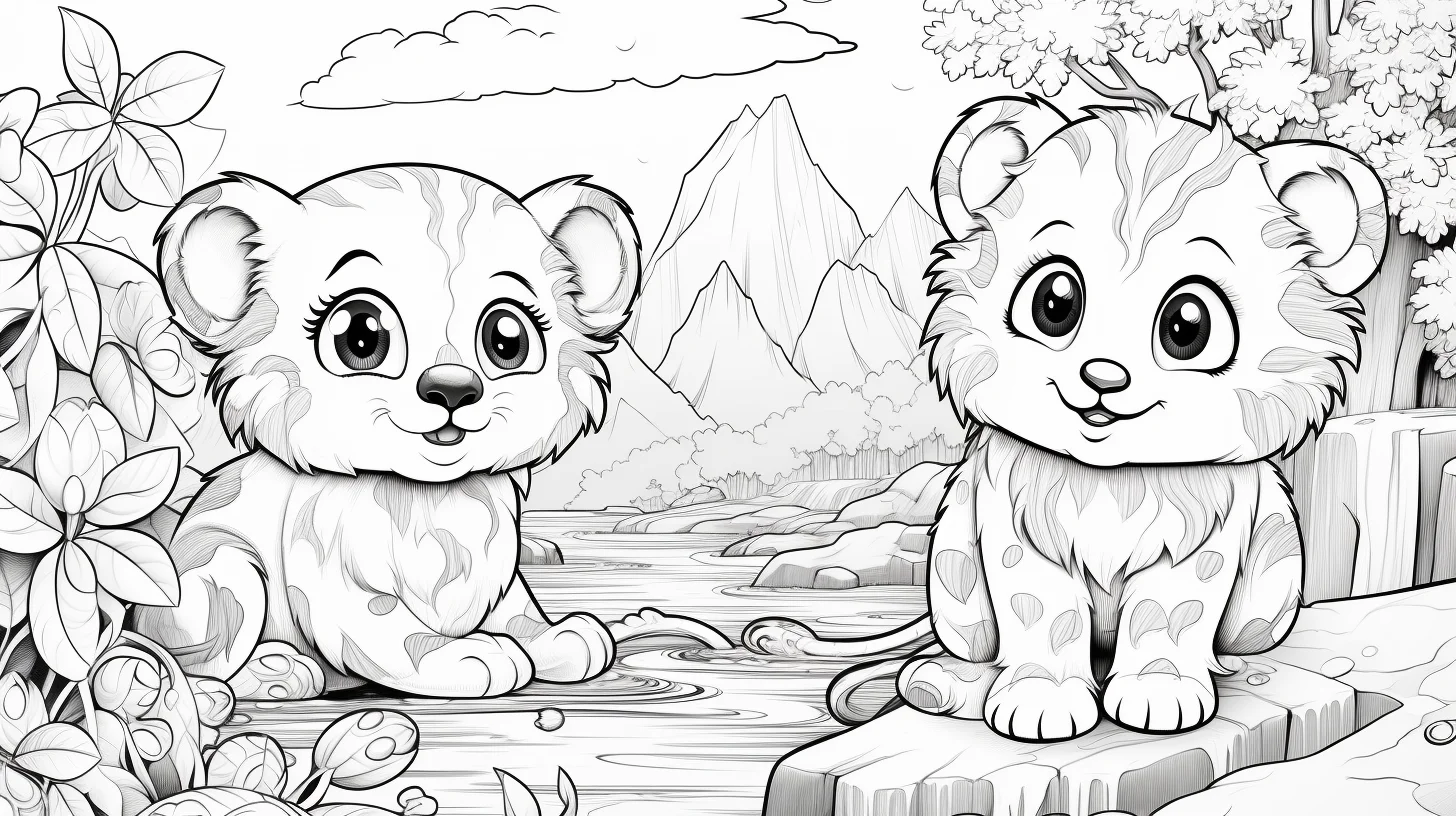 animal coloring pages cute