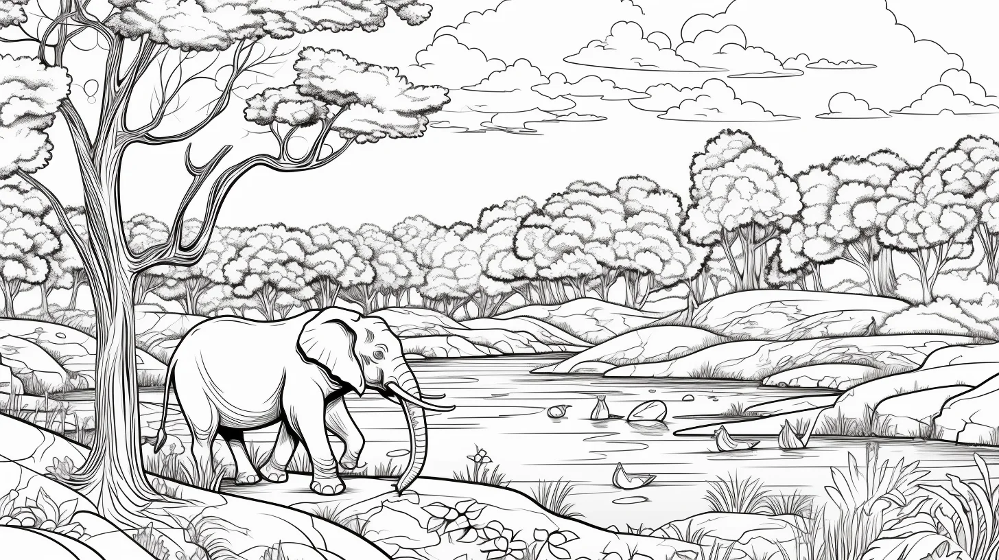 animal coloring pages easy