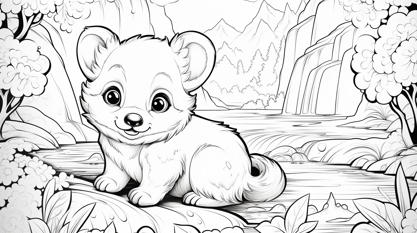 animal cute coloring pages