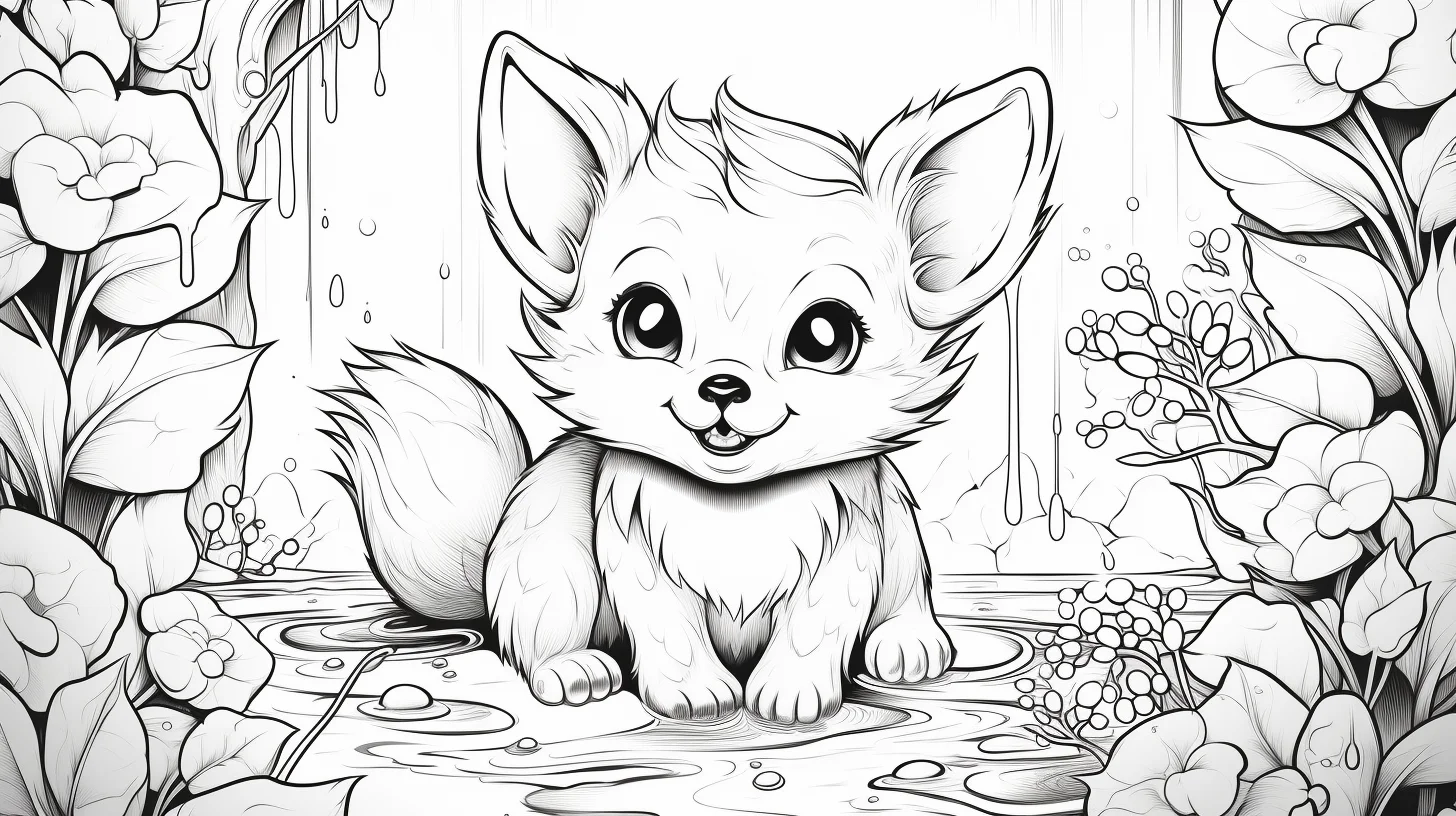 animal cute coloring pages