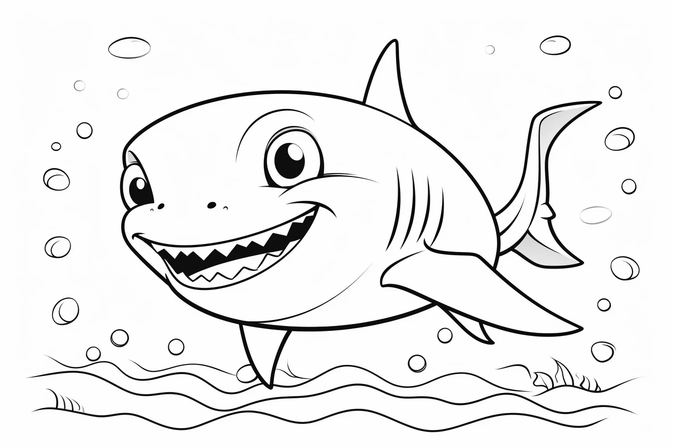 baby shark coloring pages printable,