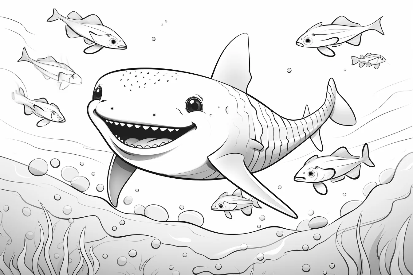 baby shark coloring pages printable,