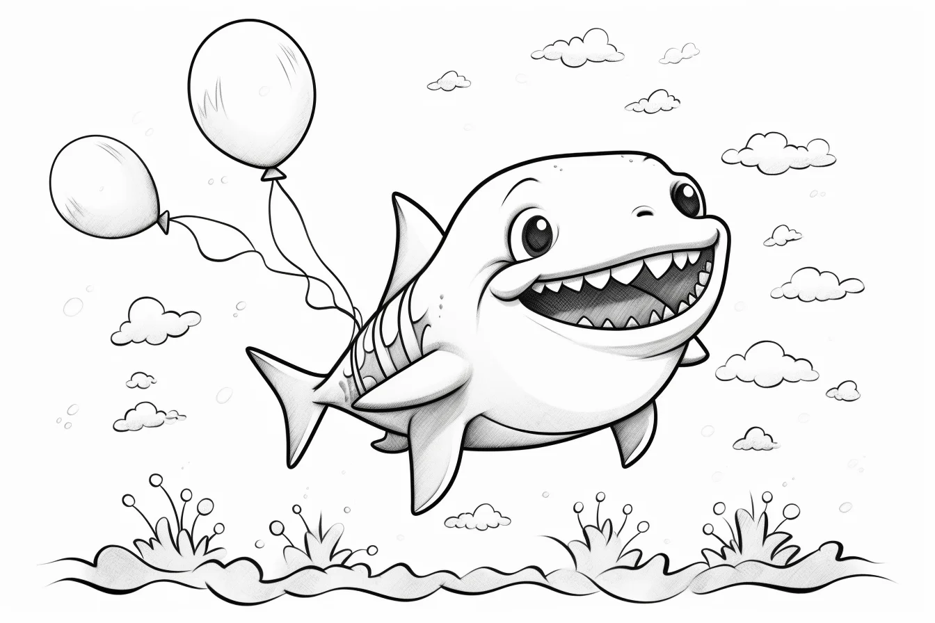 baby shark coloring pages to print