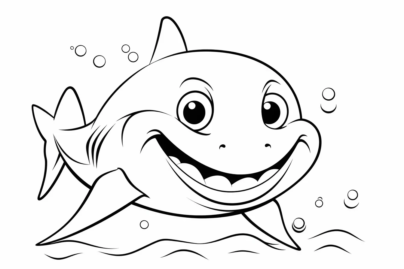 baby shark colouring free