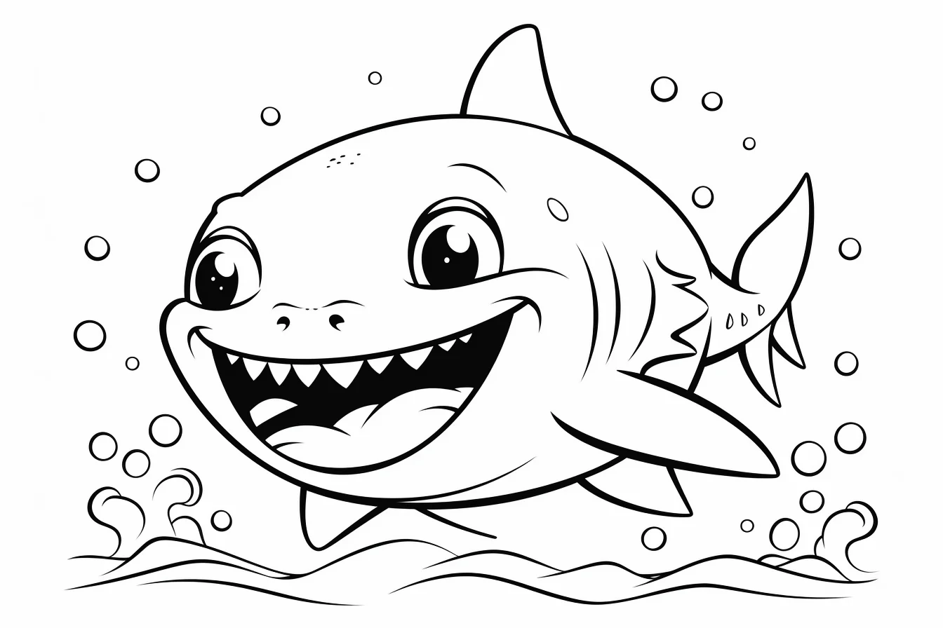 baby shark colouring sheets