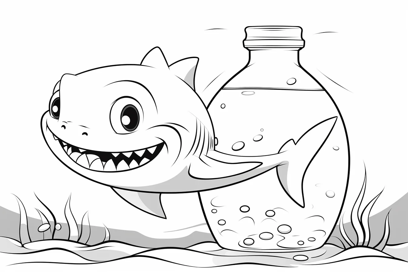 baby shark sheets coloring pages