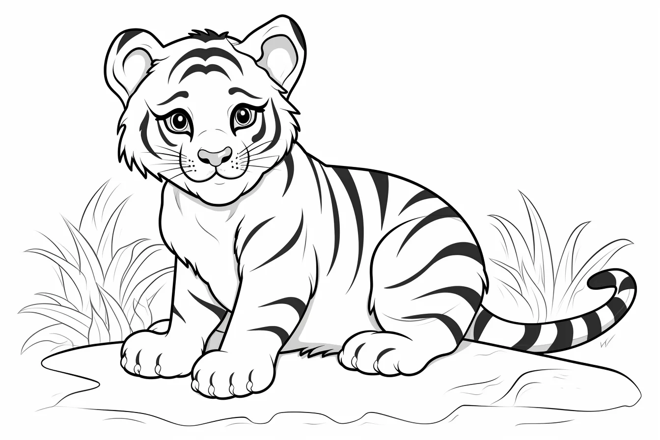 baby tiger coloring pages