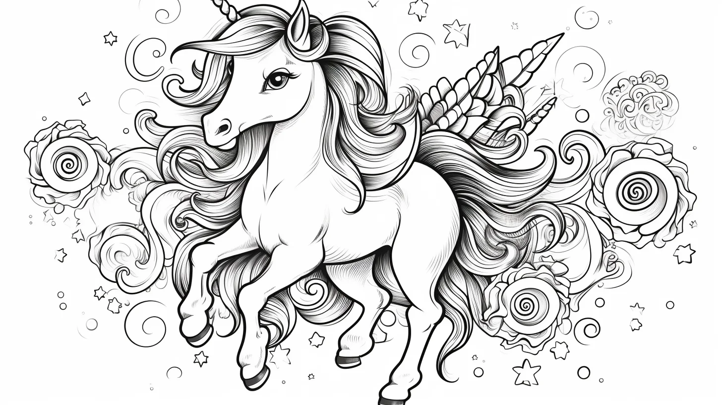 baby unicorn colouring pictures