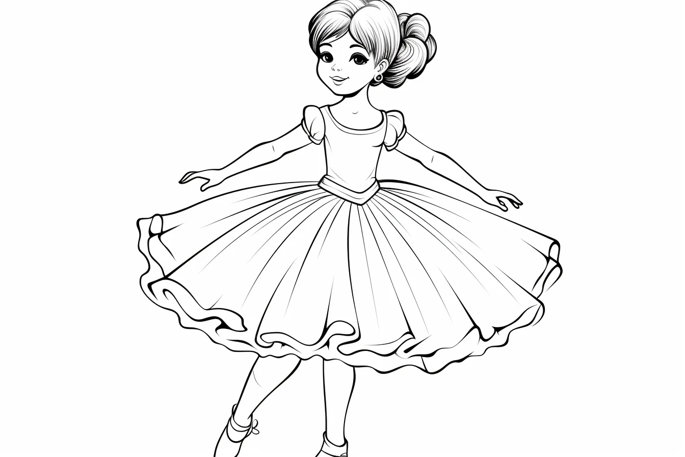 ballerina coloring pages easy
