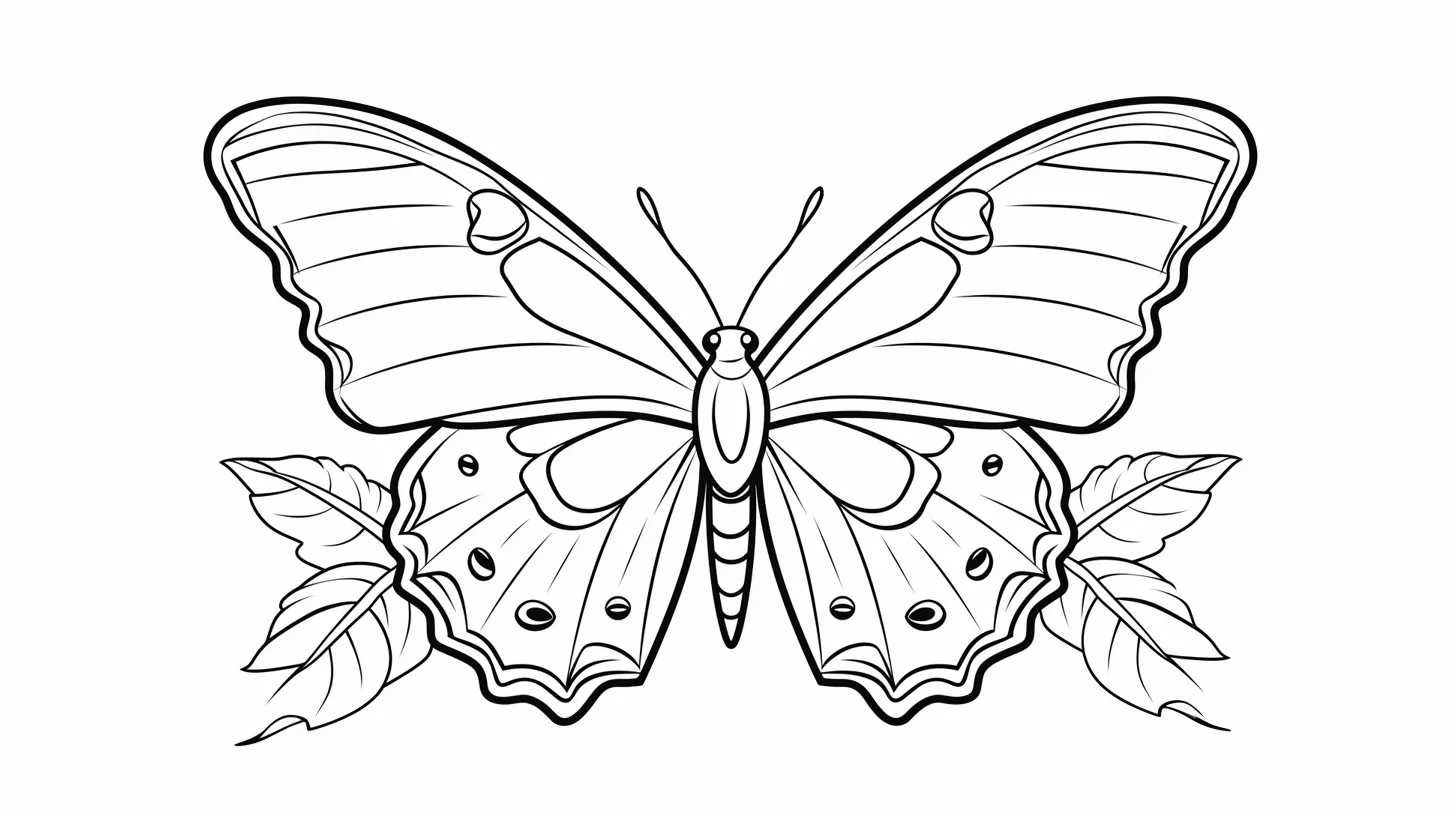 basic butterfly coloring pages