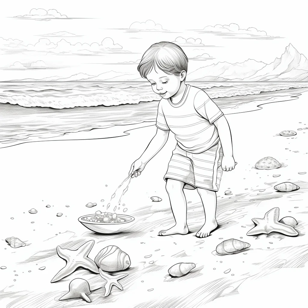 beach boy coloring pages