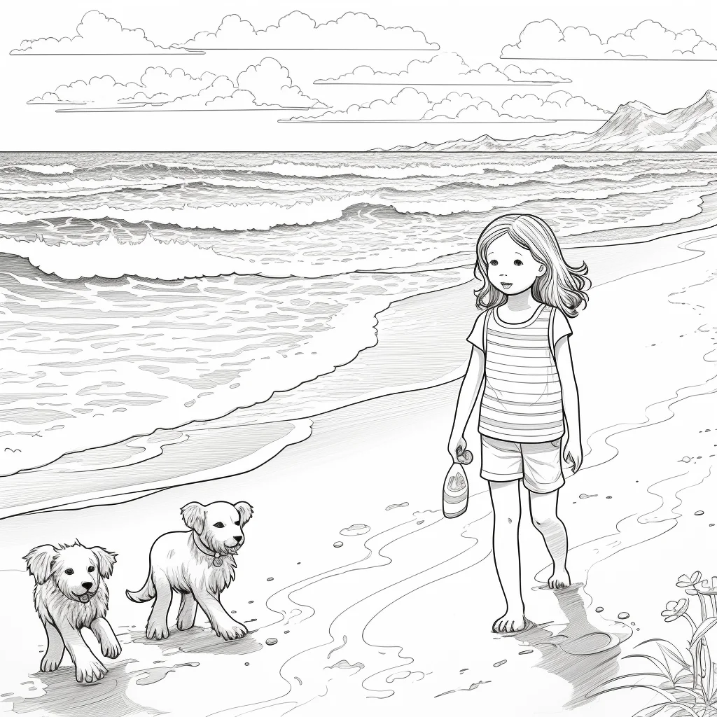 beach coloring pages for kids
