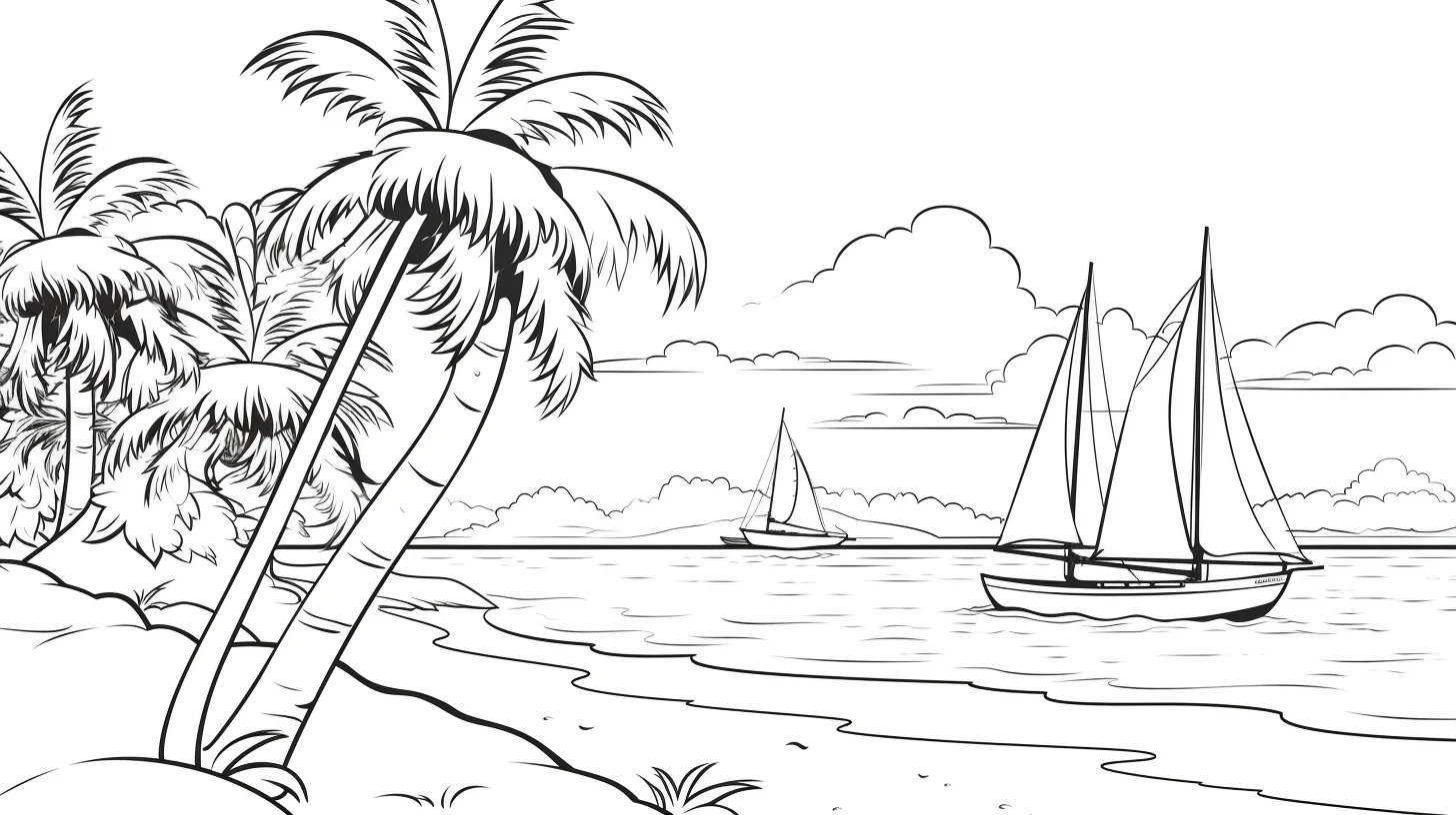 beach coloring pages preschoolers