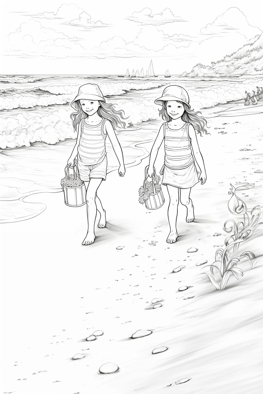 beach coloring pages