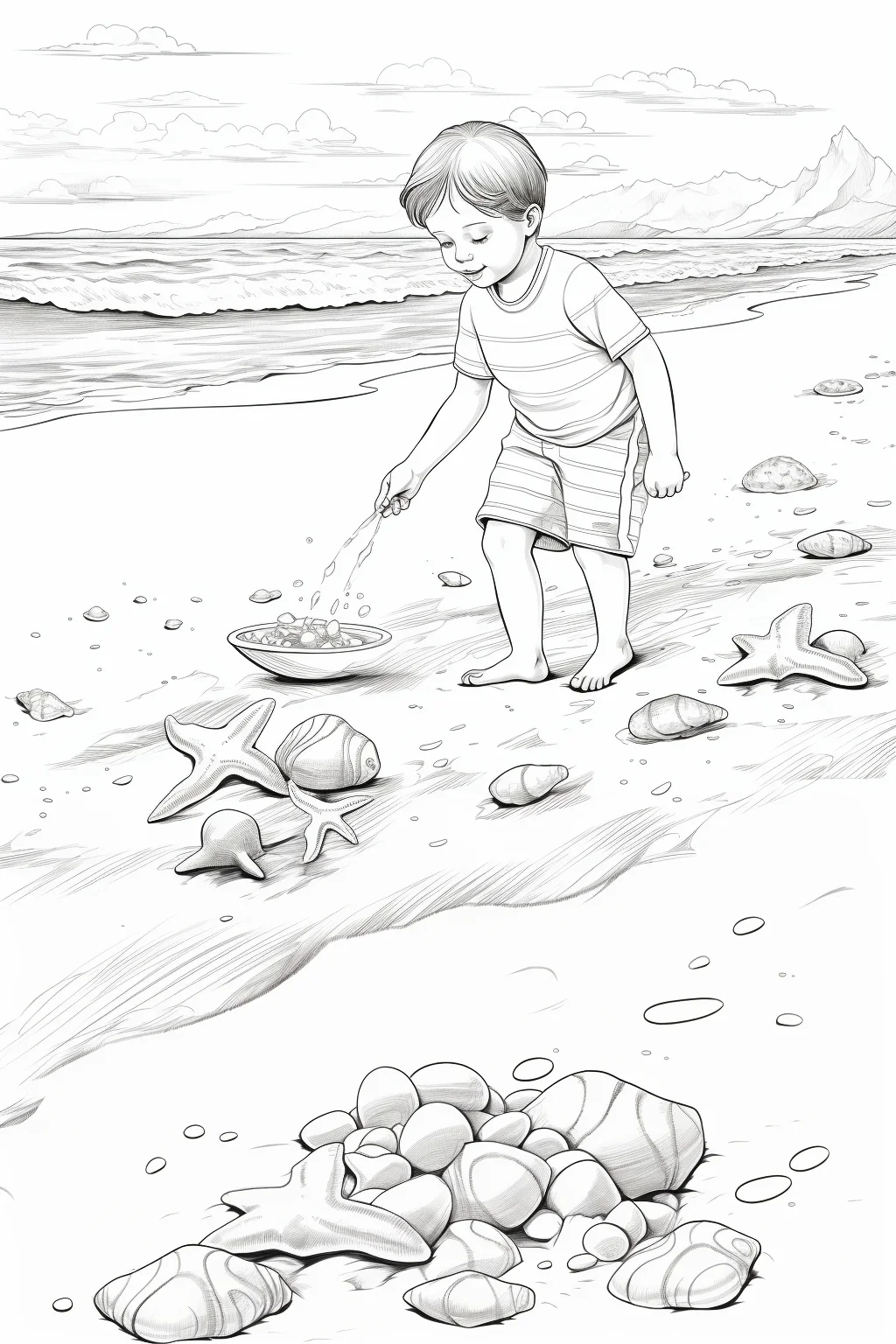 beach coloring printable