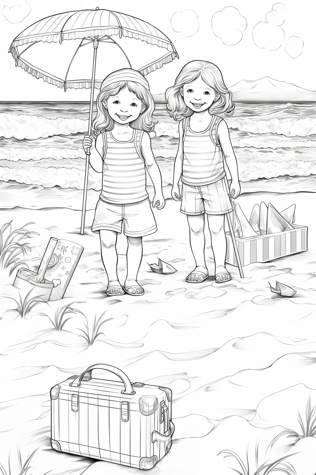 beach coloring sheets for toddlers