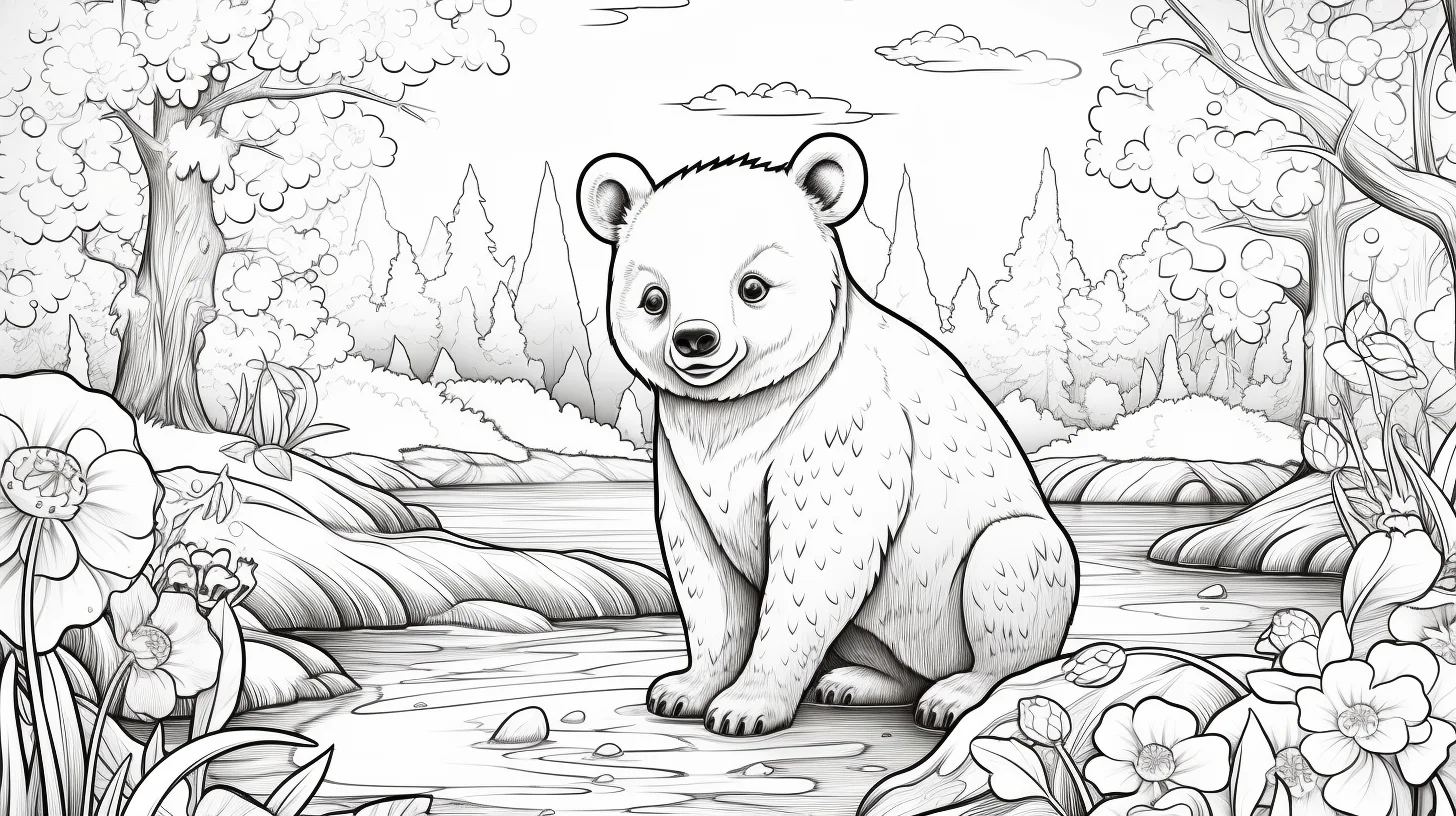 bear animal coloring pages