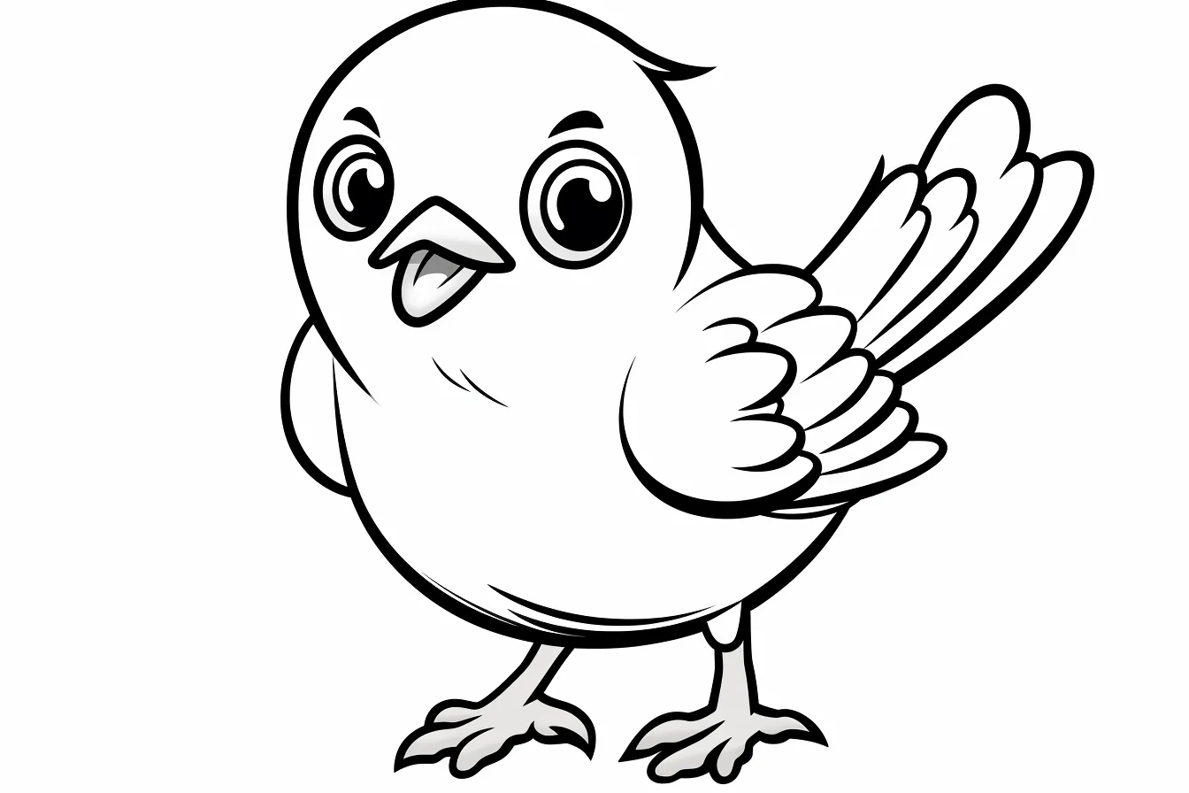 bird coloring pages easy