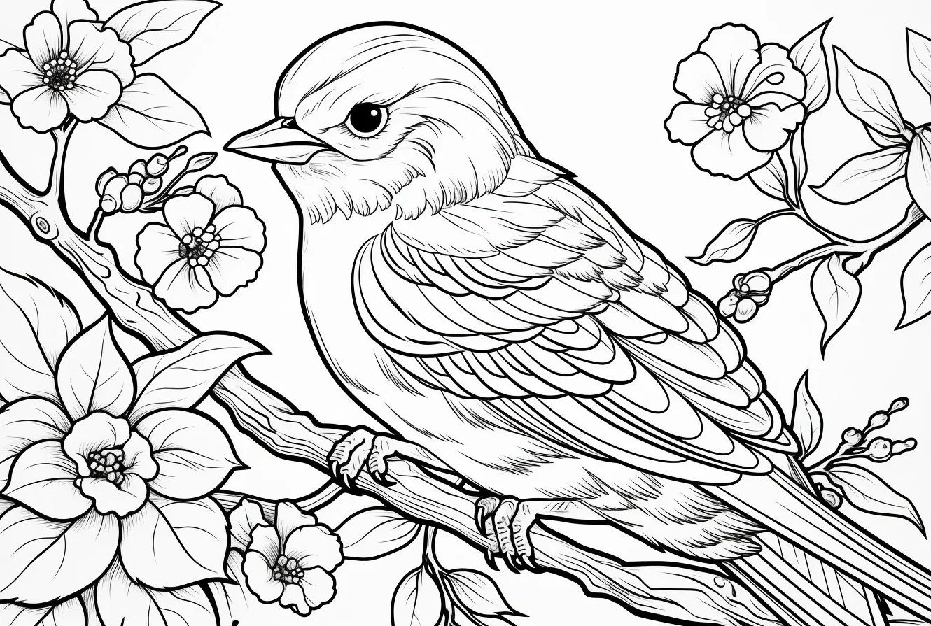 bird coloring pages for adults