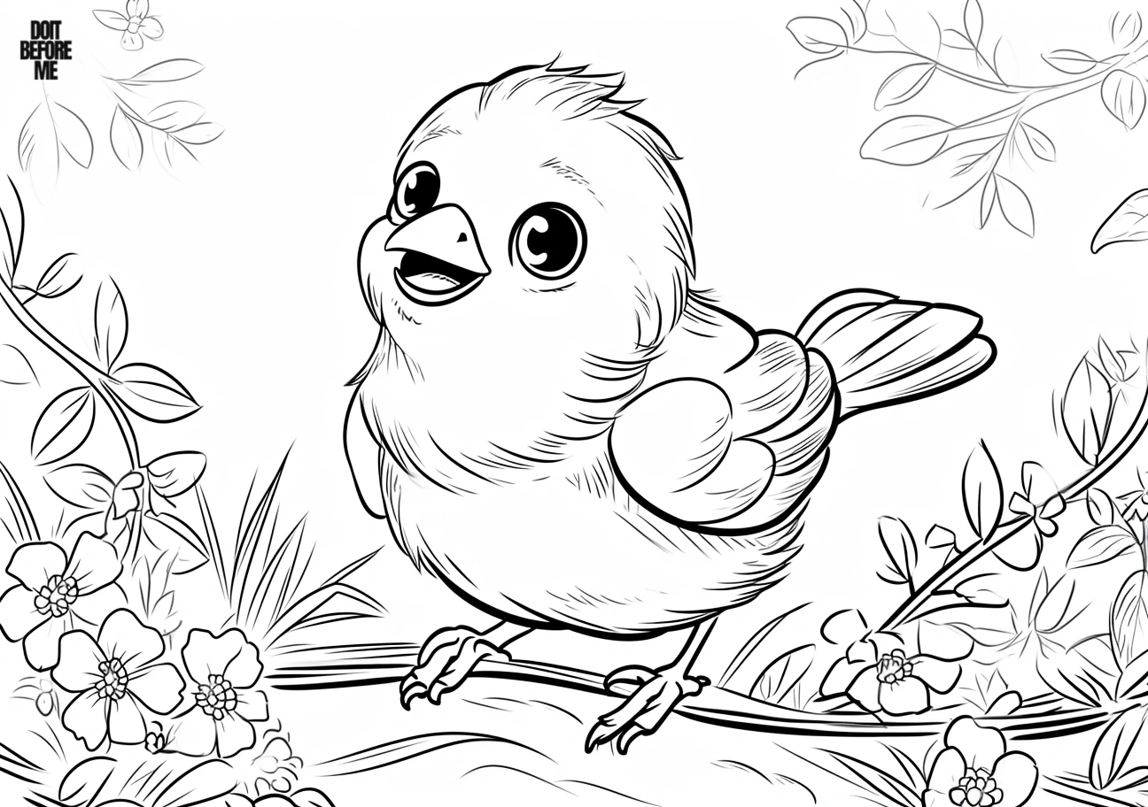 bird coloring picture