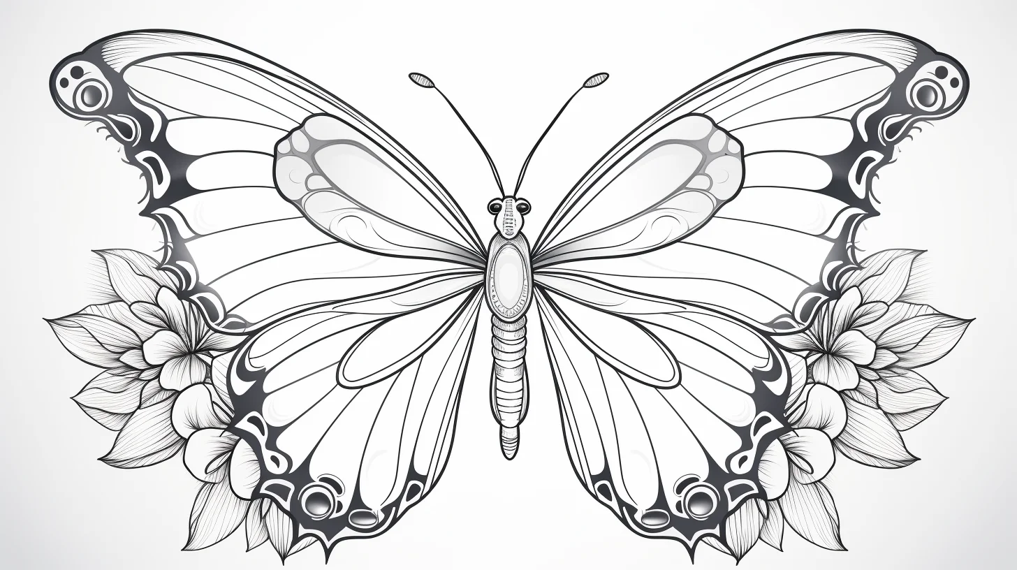 butterfly coloring page blank