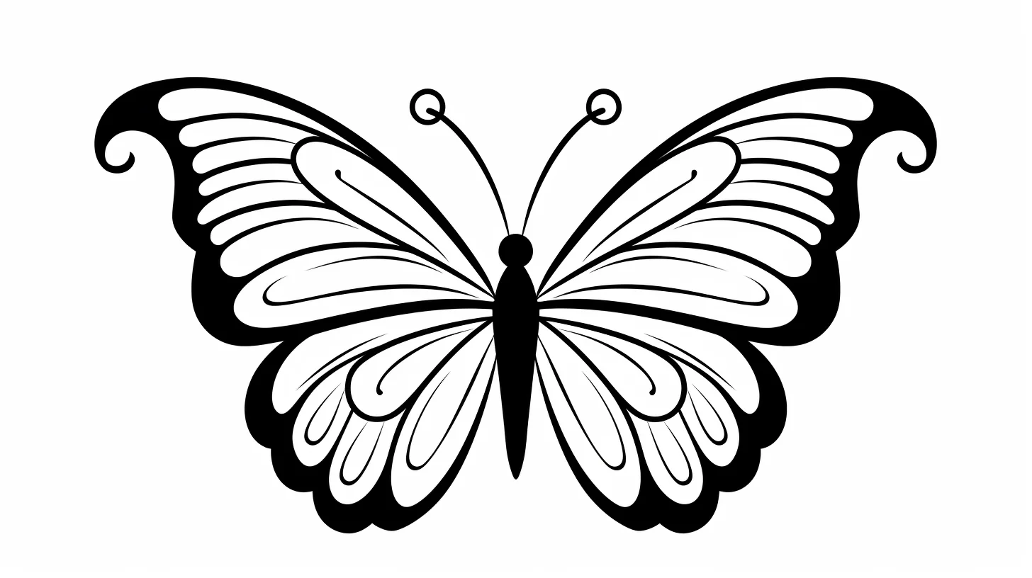 butterfly coloring page easy