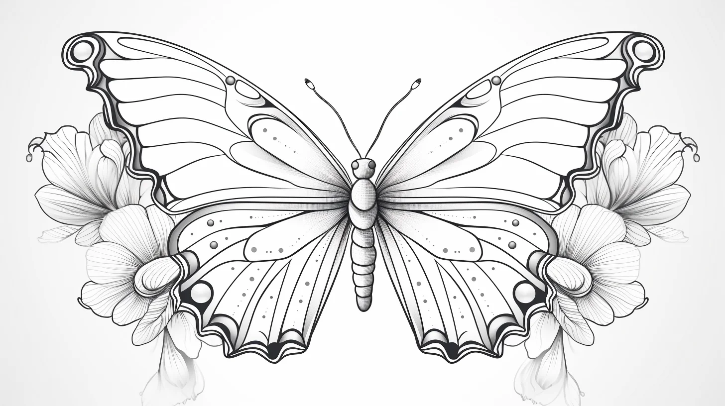 butterfly coloring page pdf free