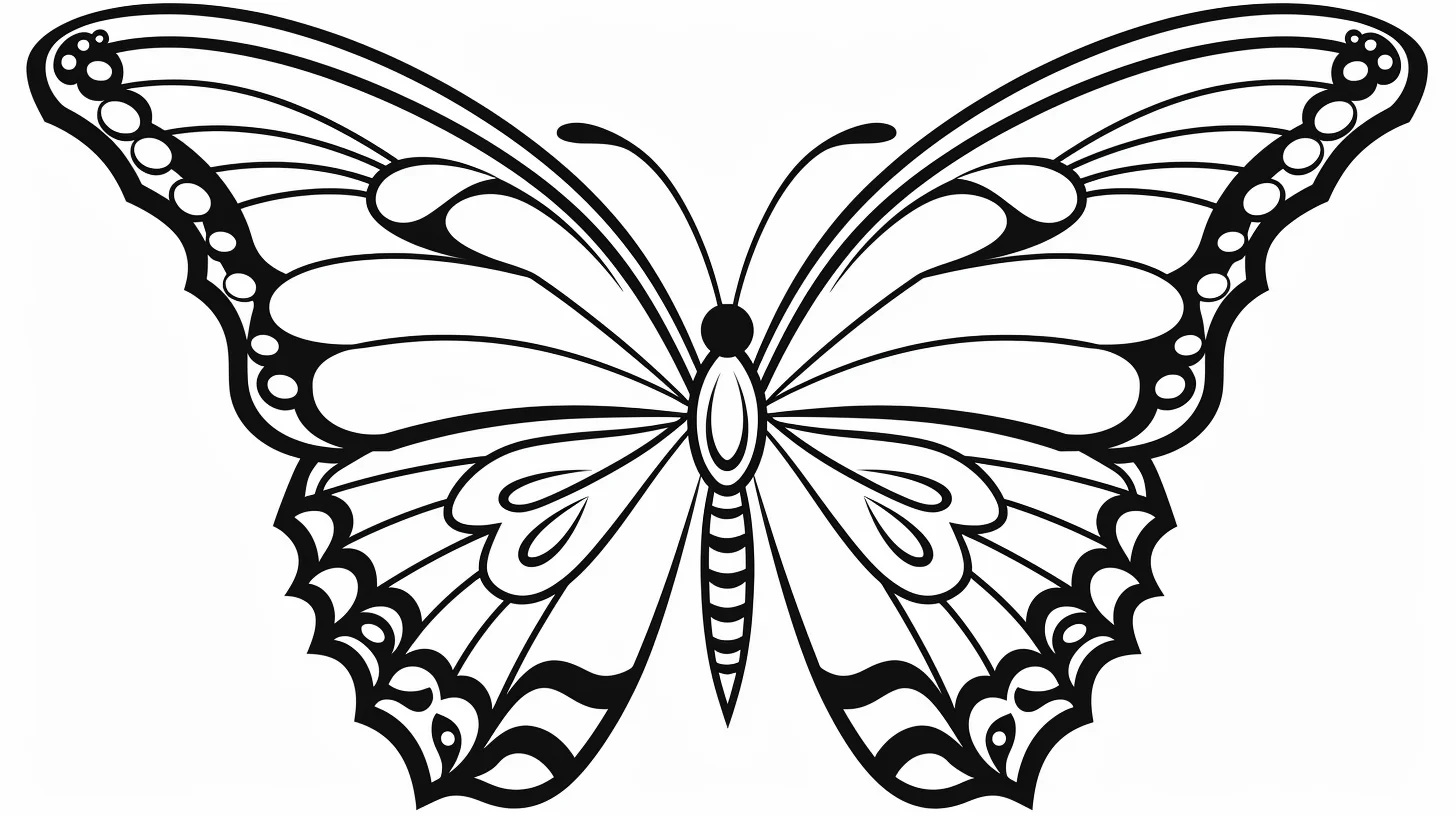 butterfly coloring page preschool