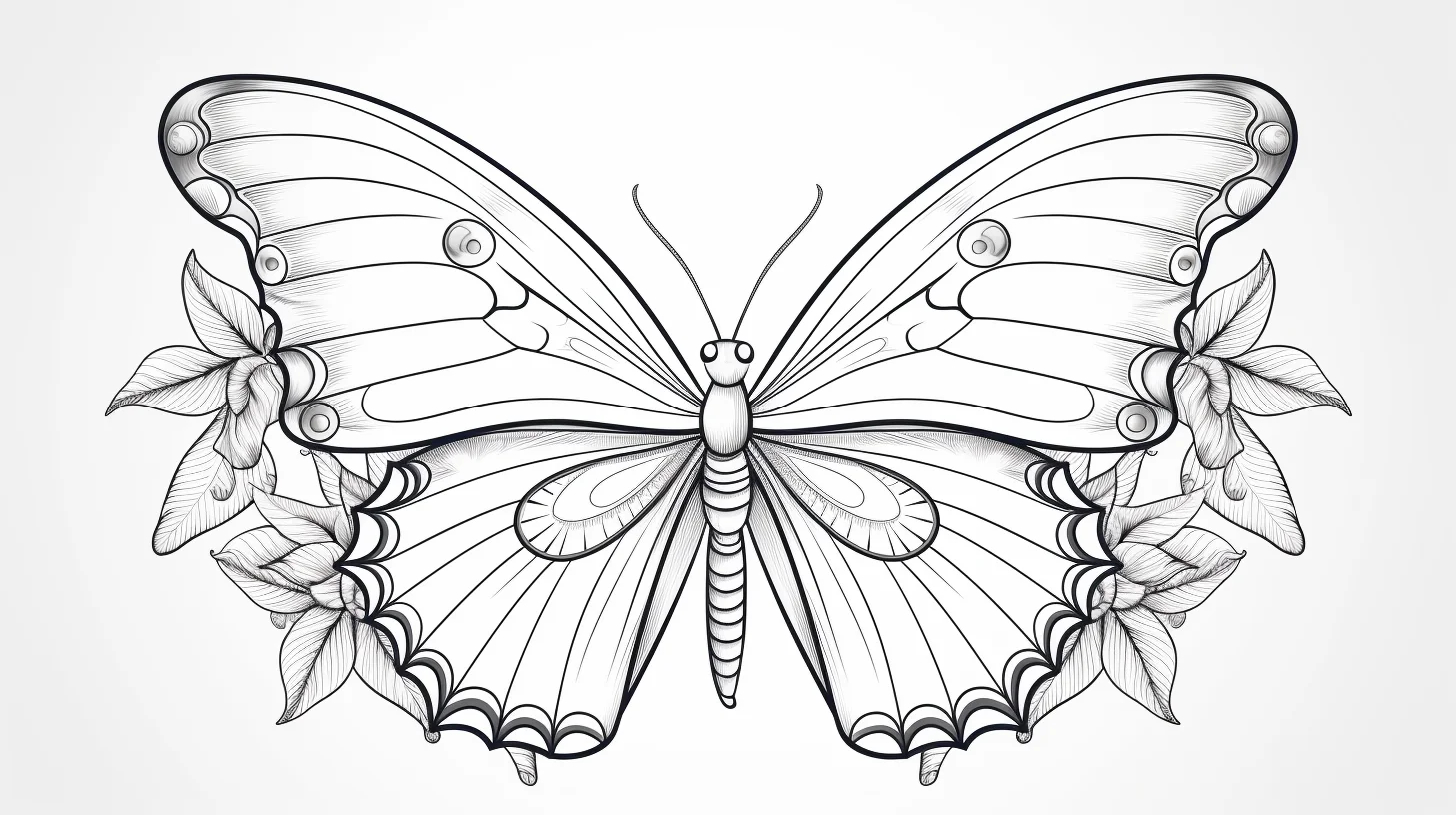 butterfly template coloring page