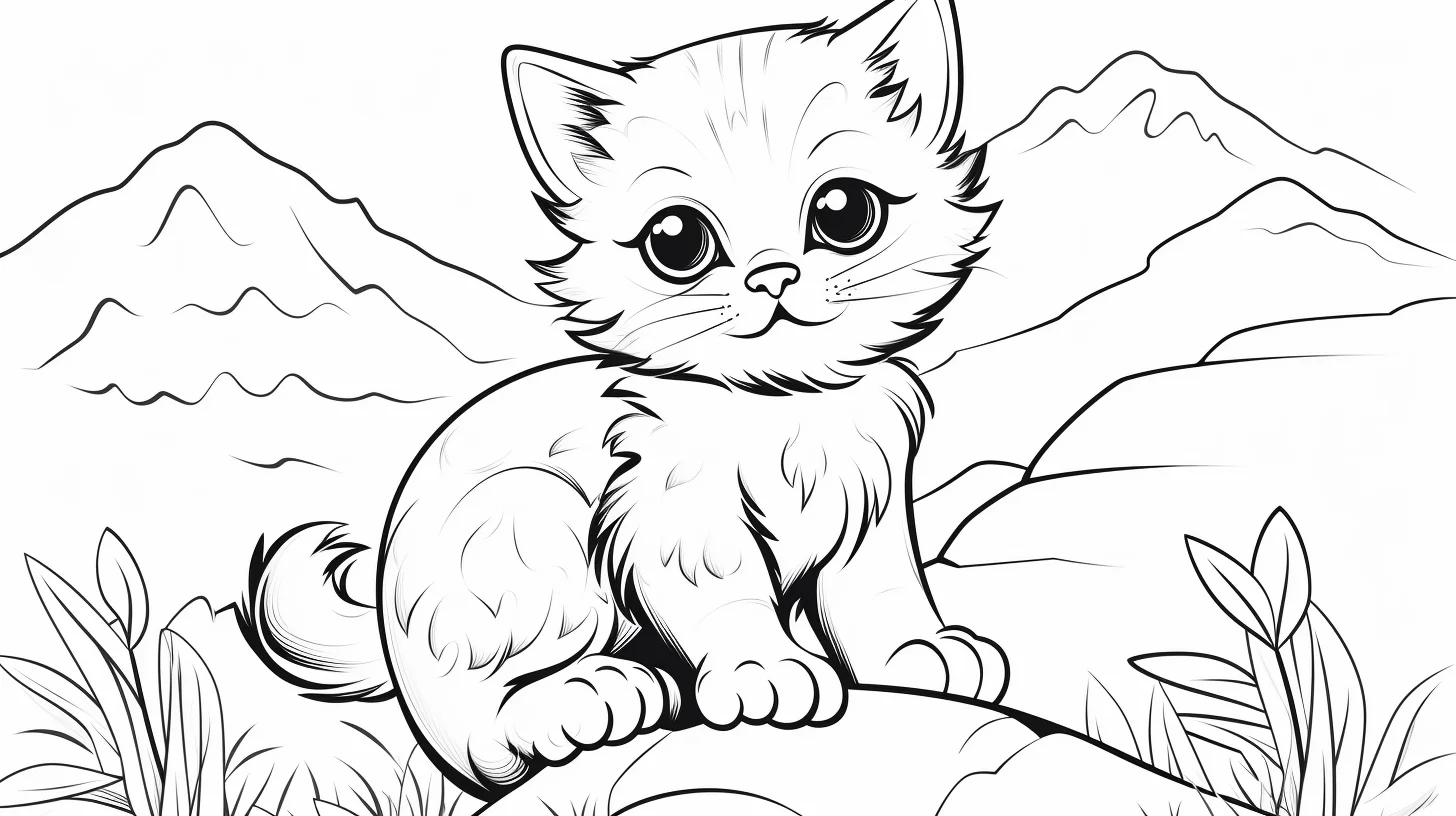 cat coloring book pages