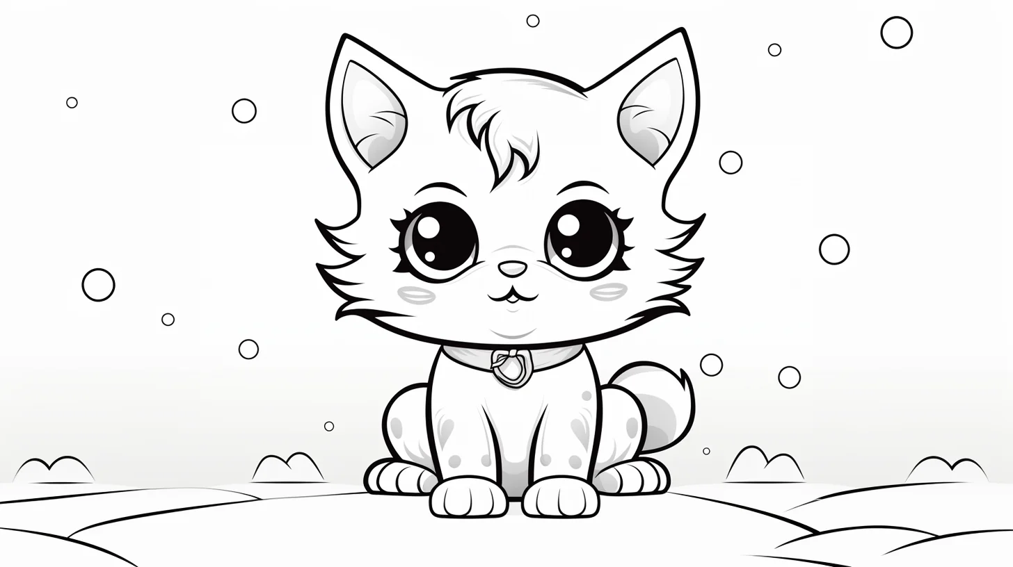 cat coloring pages cute
