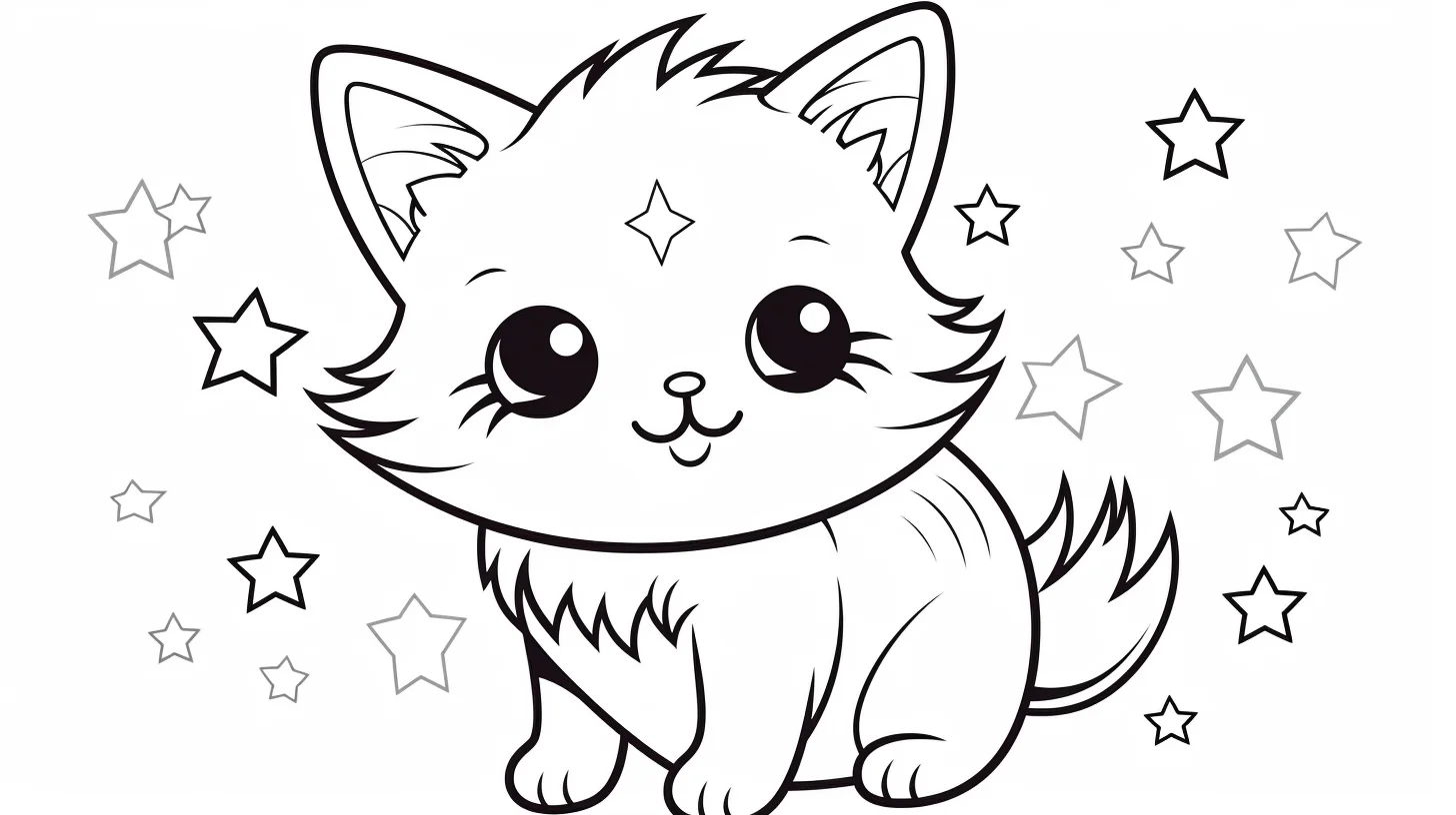 cat coloring pages for kids