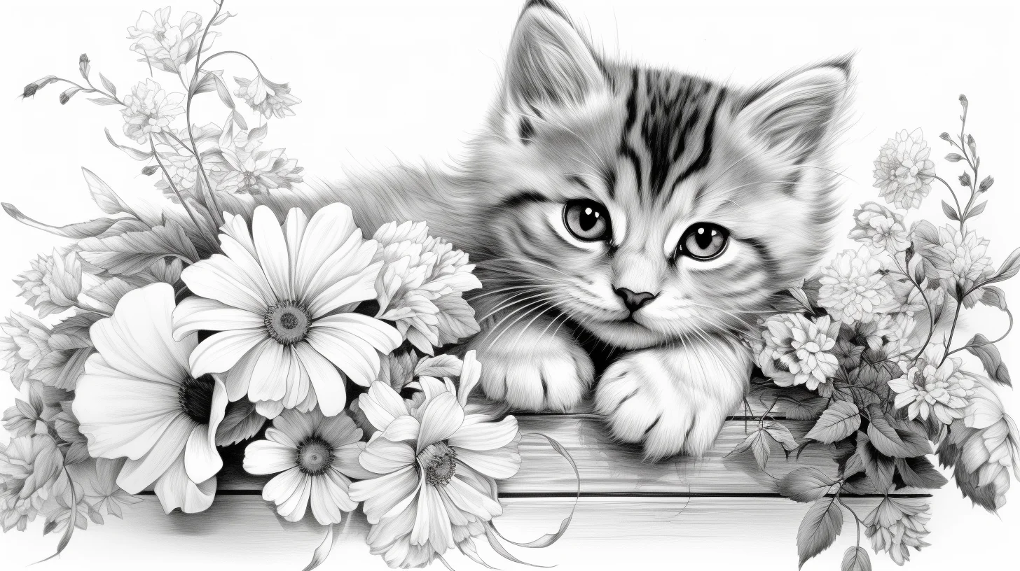 cat coloring pages free