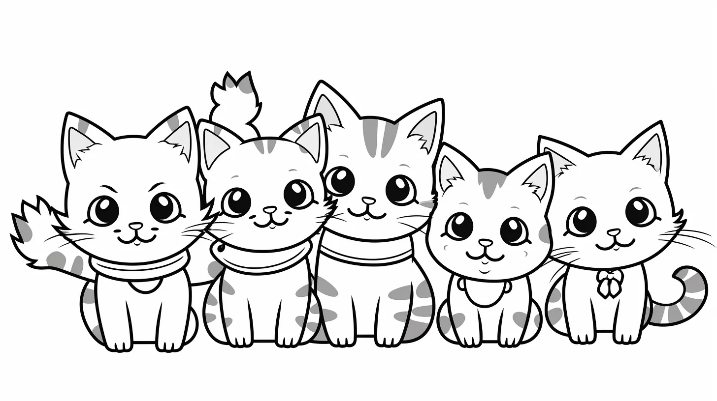 cat colouring pages printable