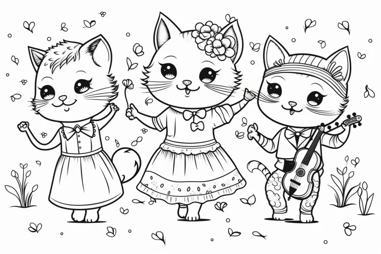 Printable cat coloring page
