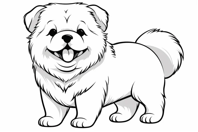 chow chow puppy coloring pages