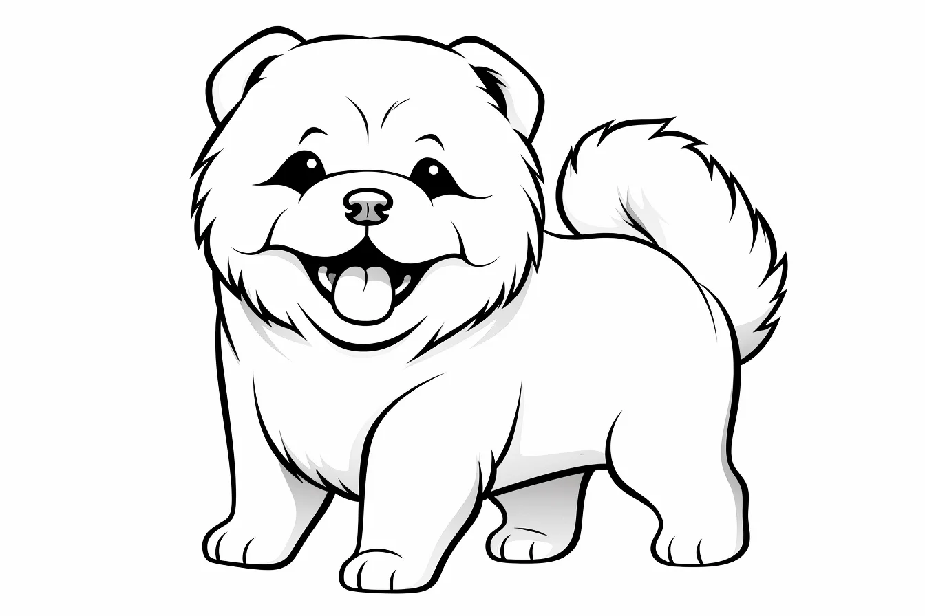 chow chow puppy coloring pages free