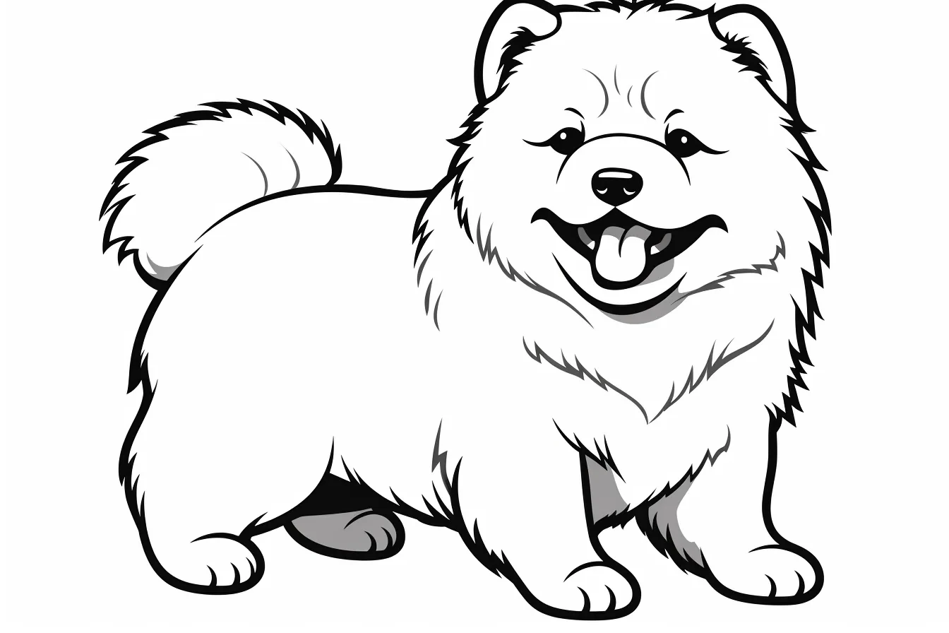 chow chow puppy coloring pages printable