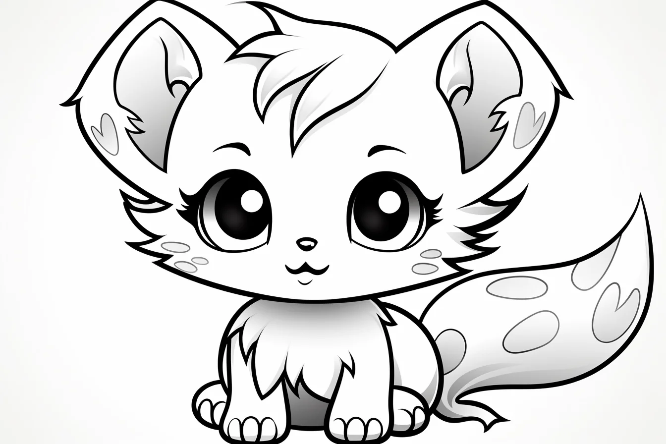 cute animal coloring pages easy