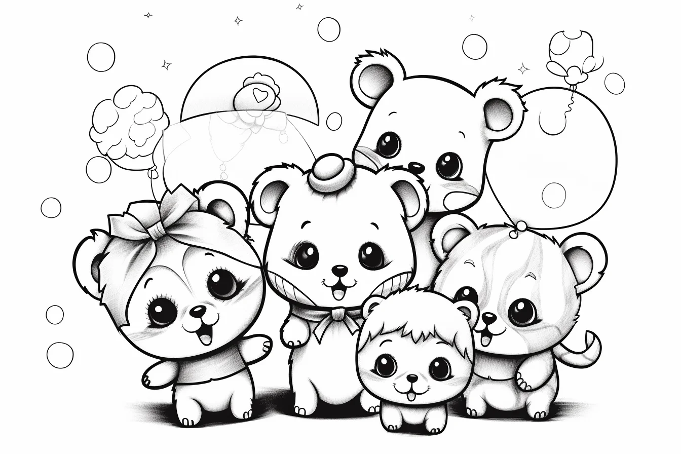 cute animal coloring pages free