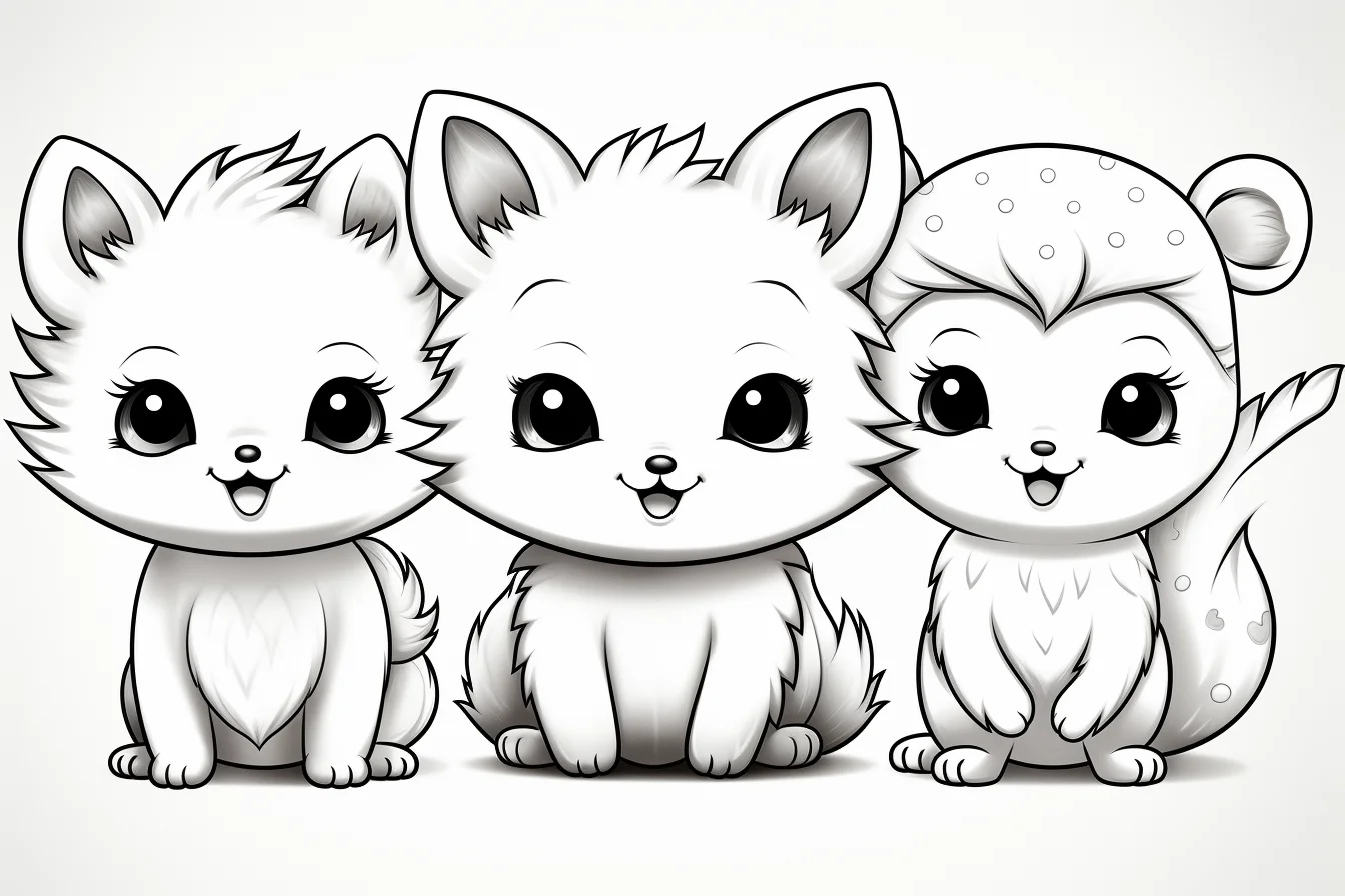 cute animal coloring pages to print