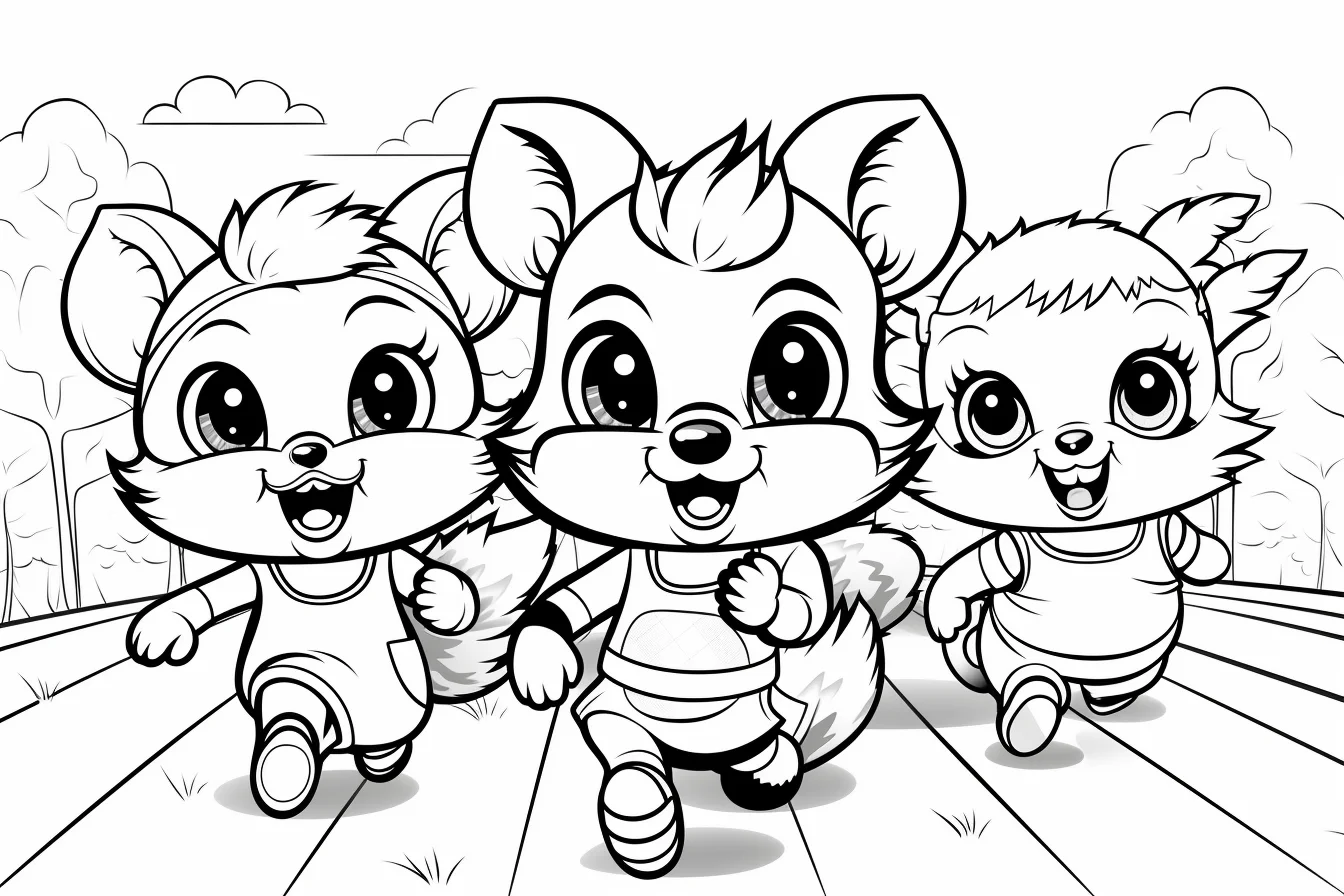 cute animal colouring pages to print